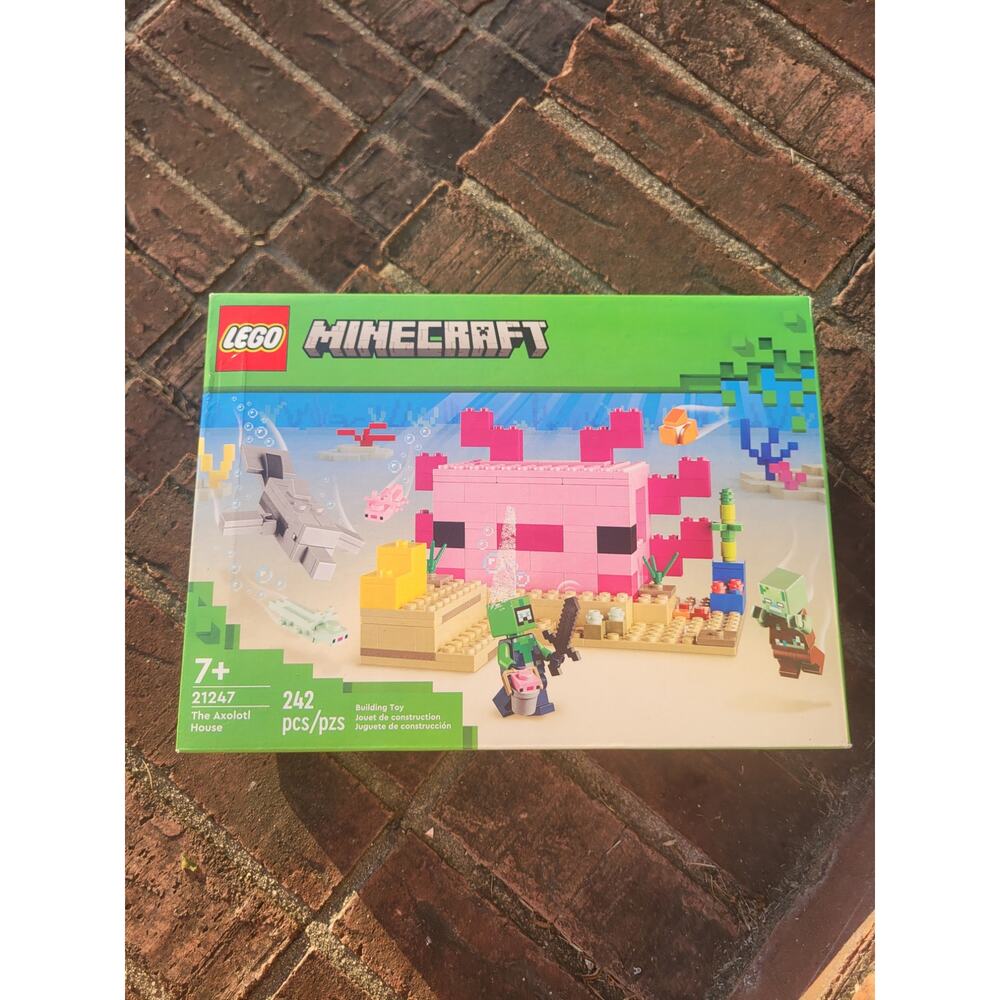 LEGO Minecraft The Axolotl House 21247 242 PCS Building Set Dolphin Drowned NEW